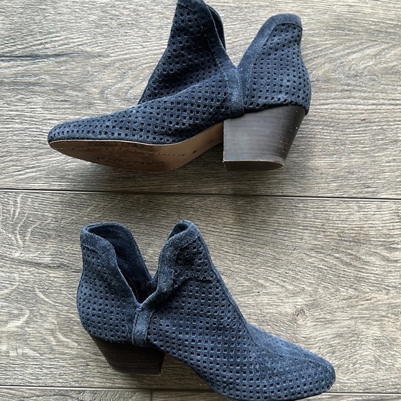 Splendid shoes size 5 bootie suede bikercore blue suede shoes - Picture 2 of 9